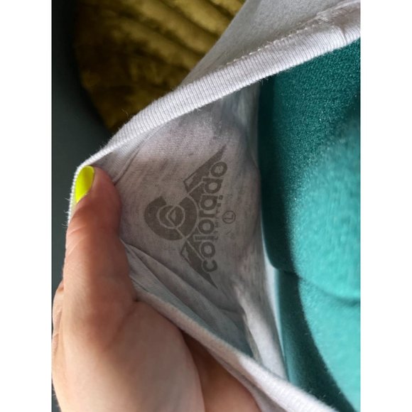 Colorado Super Soft Heather Grey Tee with Red, Blue, Yellow Colorado C Logo - Picture 3 of 4